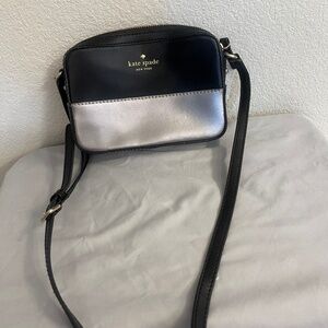 Small Black and Silver Kate Spade Crossbody